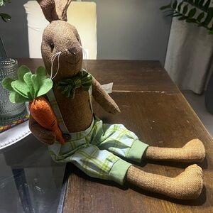 Charming Brown Bunny with Carrot Accent